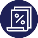 Porcentaje en circulo azul oscura